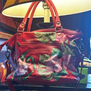 Anuschka Red Floral Women's Bag